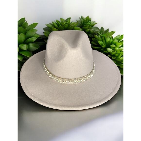 San Diego Hat Company Pearl Trim Wide Brim Fedora - Picture 1 of 7
